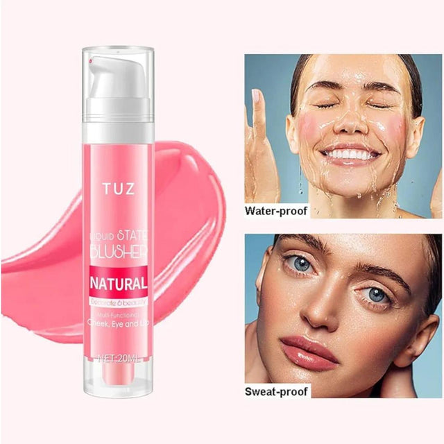 TUZ Long Lasting Liquid Blush – Natural Tint for Cheeks, Lips & Eyes | 20ML